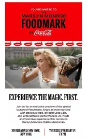 COCA COLA & MARILYN MONROE - VIP PRESS EVENT - RARE!! SCARF, GLOVES, BAG & CARDS