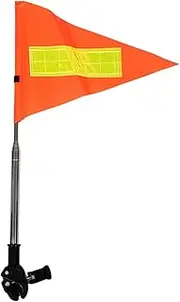 Beatifufu Golf Cart Flag Telescopic Safety Flag Stroller Flag Telescopic Triangle Flag Golf Cart Decor Golf Flag Pole Flags for Golf Cart Flag for Golf Cart Mobility Scooter Flag Pvc