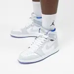 【正品】AIR JORDAN 1 HIGH ZOOM R2T AJ1 喬丹白灰藍漆皮漸變水晶底籃球鞋 CK6637-10