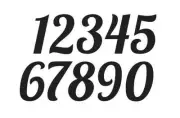 Lobster Font Numbers STENCIL 1"- 4" Crafts Mailbox Wallart House Address