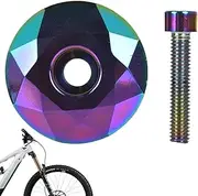 Front fork trunk top, aluminium bike stem cap, lightweight fork trunk cover, top, adjustable headset spacer,