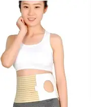 Ostomy Belt, Adjustable Stoma Support Belt, Universal Ileostomy Colostomy Belt Protection Ostomy Bag, Colostomy Bag, Ileostomy Supplies (Yellow, One Size)