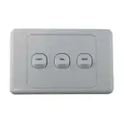 3 Gang Wall Switch - PRINTED WITH FAN LIGHT HEAT - Electrical Light Switch - SAA
