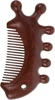 CALLARON Handmade Sandalwood Comb for Scalp Massage and Relaxation Natural Wooden Head Massager Tool for Fatigue Relief and Scalp Care Portable Light Brown Comb