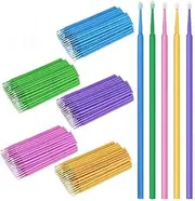 500 PCS Disposable Micro Applicator Brush Bendable Makeup Brush Mascara Brush Eyelash Brush Disposable Eyelash Mascara Brushes Wands Applicator Makeup Brush Kitsfor Eyelash Extensions, 5 Colors