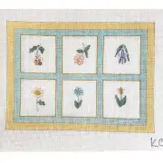 SHARIANE DESIGNS HAND PAINTED NEEDLEPOINT CANVAS: FLOWERS BM