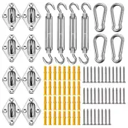 Sun Shade Sail Hardware Kit 80pcs for Rectangle Sun Shade Sails Canopy8256