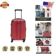 Out of Bounds Scarlet Red Lightweight 20-Inch Carry-On Hardshell Spinner Luggage