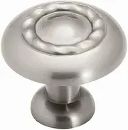 [Amerock] BP1585-G10 Inspirations Satin Nickel Rope Cabinet Hardware Knob - 1-1/4" Diameter, 10 Pack