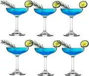 6-Piece Martini Glass Set for Margarita Daiquiri Manhattan Cocktails - 5 Ounce Classic Bar Glasses, for Home Bars, Parties and Entertaining