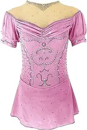 [Zagitova] Ice Figure Skating Dress for Girls Graceful Patchwork with Shiny Rhinestone Women Competition Dance Outfits