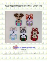 Dogs in Presents Christmas Ornaments-Plastic Canvas Pattern or Kit