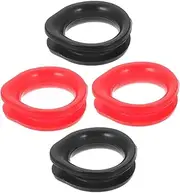 4pcs Silicone Scissor Finger Rings Comfortable Skid Shearing Accessories for Hair and Pet Grooming Durable Flexible Scissor Rings