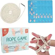 Finger String Game,Interactive Hand Braid Puzzle Rope Trick Toy | Cooperative Hand Rope Game Supplies for 3+ Years Old Children Adults