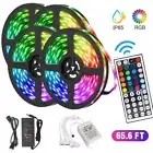 65FT Flexible 5050 RGB LED SMD Strip Light Remote Fairy Lights Room TV Party Bar