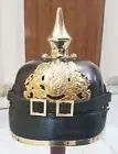 Imperial German Prussian Leather Pickelhaube Spike German Helmet Vintage Replica