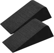 Large Door Stoppers for Bottom of Rubber Stopper Wedge Non-Slip Stop Floor Black