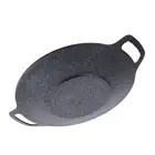 (34cm) Korean Grill Pan Round BBQ Griddle Ridged Texture For Barbecue FTD
