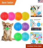 8 Colorful 2.5” Squeaky Dog Toy Balls - Safe Chew Toys for Puppies & Small Dogs
