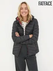 FatFace Ruby Black Lightweight Puffer Jacket (B41396) | $173