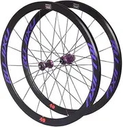 Road Bike Wheel 700c, Aluminum Alloy Quick Release Wheelset C/V Brake, Double Wall 40mm Bike Rims Carbon Hub for 8-11 Speed Front 2 Rear 5 Bearing Bike Accessories