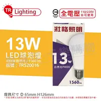 在飛比找樂天市場購物網優惠-TRUNK壯格 LED 13W 4000K 自然光 E27 