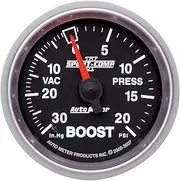 Auto Meter 3607 Sport-Comp II 2-1/16" 30 in. Hg/20 PSI Mechanical Vacuum/Boost Gauge