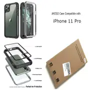 AMZGO Black iPhone 11 Pro Case 5.8" Heavy Duty Rugged Bumper Shockproof
