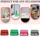 Multi Grid Silicone Makeup Box Desktop Organizer Eyebrow Pencil Display