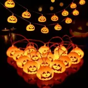 18 Count Pumpkin Battery Operated Halloween LED String Lights 2.5 Inch