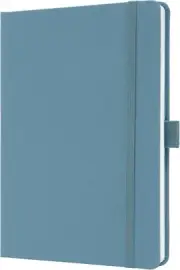 SIGEL JN401 Jolie Notebook, Lined, Approx. A5, Blue, hardcover, 192 Pages