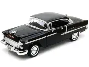 1955 Chevy Bel Air Hard Top Black 1/18 Diecast Car Model by Motormax 73185bk