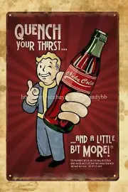atomic sci-fi Quench your thirst tin sign hanging wall art