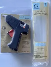 CRAFTER'S SQUARE MINI HOT GLUE GUN WITH PACK OF 5 GLUE STICKS A39