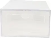 Mobestech 1Pc Transparent Plastic Shoe Storage Box Drawer Type Organizer for Neat Home Storage Space Saving Design Easy Access Shoe Container