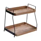 2 Tier Kitchen Counter Shelf Spice Jars Rack for Countertop Dorm Home Decor