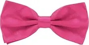 [JMCo] Men's Pink Satin Bow Tie Solid Colour Pre Tied Bowtie Necktie Tuxedo Wedding Women
