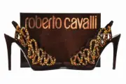 New Roberto Cavalli Crystal Embellished Brown Suede Leather Platform Shoes 38.5