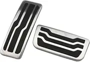 CHPGKGVNVT Stainless Car Gas Pedals Fuel Brake Pedal Pads Cover for Ford Everest Endeavour Raider Ranger 2016 2017 2018 2019 2020 2021 2022 Pedals(2pcs at Pedal)