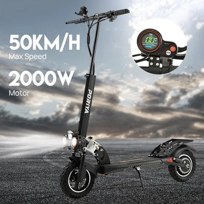 Electric Scooter 2000W 50KM/H Foldable Portable Adult E-Bike Off Road w/ Tail