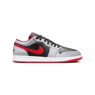 【NIKE】AIR JORDAN 1 LOW 運動鞋/灰黑紅/男鞋-553558060/ US8.5/26.5cm