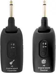 [Mingzhe] 2.4G Wireless Guitar System Electric Guitars Transmitter and Receiver Set Built-in Rechargeable Battery 30M Transmission Range