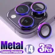 Metal Ring Tempered Glass Camera Lens Protector Cover For iPhone 16 15 14 13 12