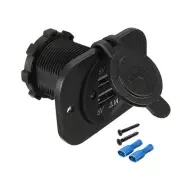 12V/24V Car Charger Double USB Cigarette Lighter Socket Power Outlet For Mobile