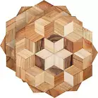 Wooden Trivets for Hot Dishes - 2 Pcs Natural Handmade Wood Trivet Mat - Sturdy