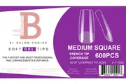 Billionaire Soft Gel Tips Box Nail False Fake Medium Square - 600pcs
