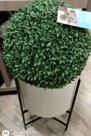 Martha Stewart LARGE TOPIARY PLANT BALL BOXWOOD artificial UV resistant 52" NEW