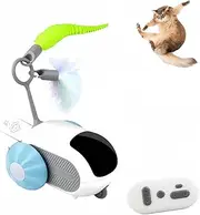 Smart Moving Cat Toy with Remote Control - Auto-Obstacle Avoidance, USB Rechargeable, Interactive Play for Indoor Cats