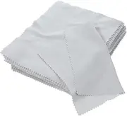 JUMPLAWN 50pcs Microfiber Cleaning Cloths for Jewelry Polishing Dust-Free Scratch-Free