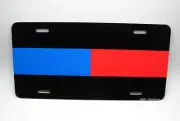 THIN BLUE THIN RED LINE POLICE FIREFIGHTERS METAL NOVELTY CAR LICENSE PLATE